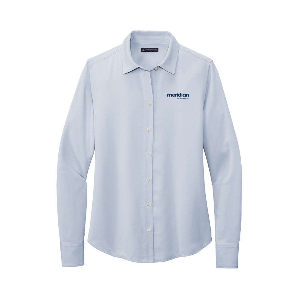 Brooks Brothers Women's Full-Button Satin Blouse