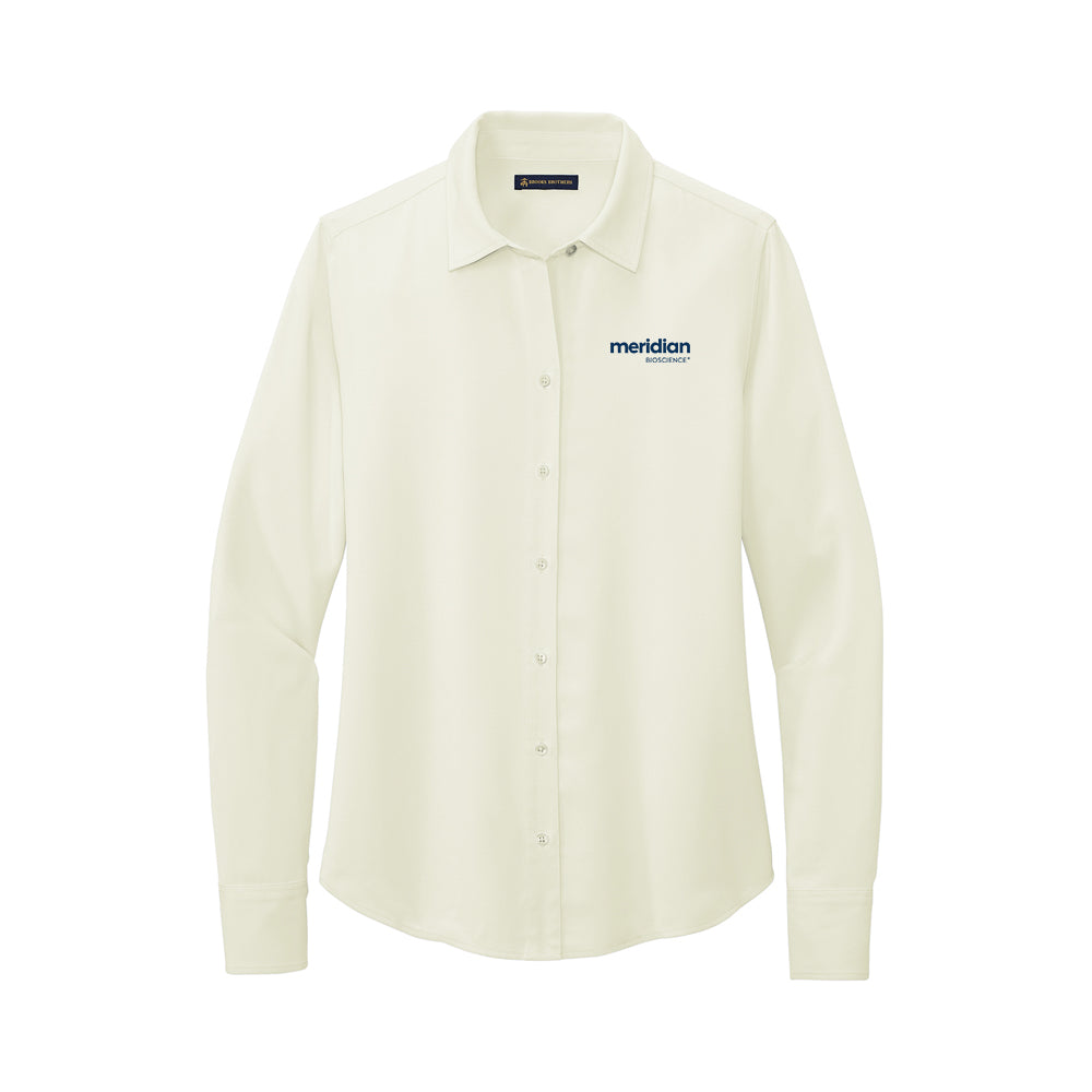 Brooks Brothers Women's Full-Button Satin Blouse